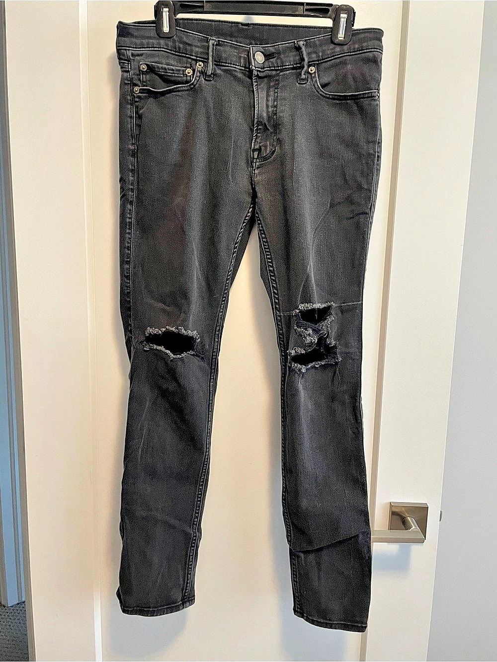 Abercrombie & Fitch Skinny Stretch Jeans Black Waist 32